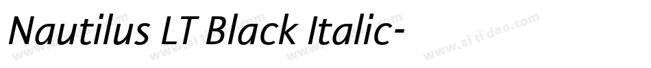 Nautilus LT Black Italic字体转换
